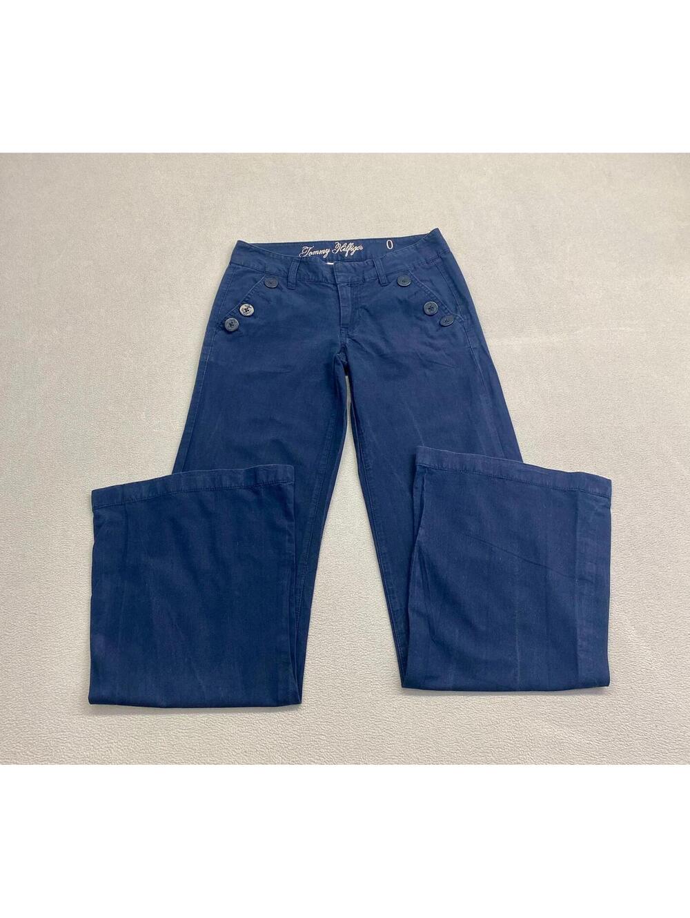 Rare Vintage Womens Tommy Hilfiger Chino Pants Blue 28"X31.5"